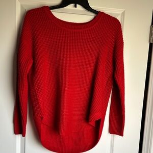 Westbound red cable knit medium sweater